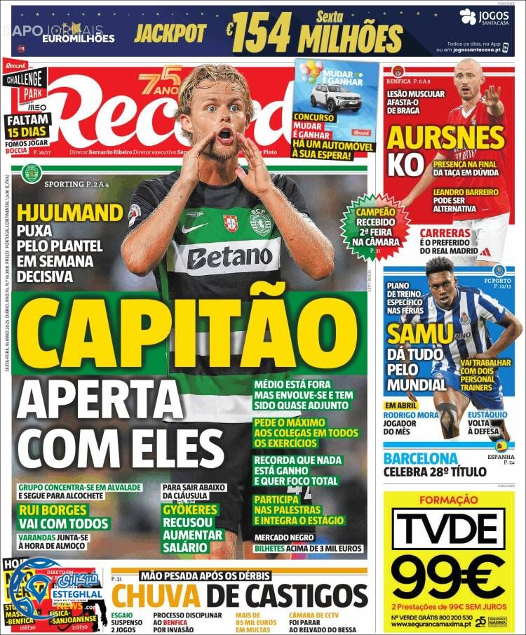 روزنامه ورزشی رکورد جمعه 26 اردیبهشت 1404 