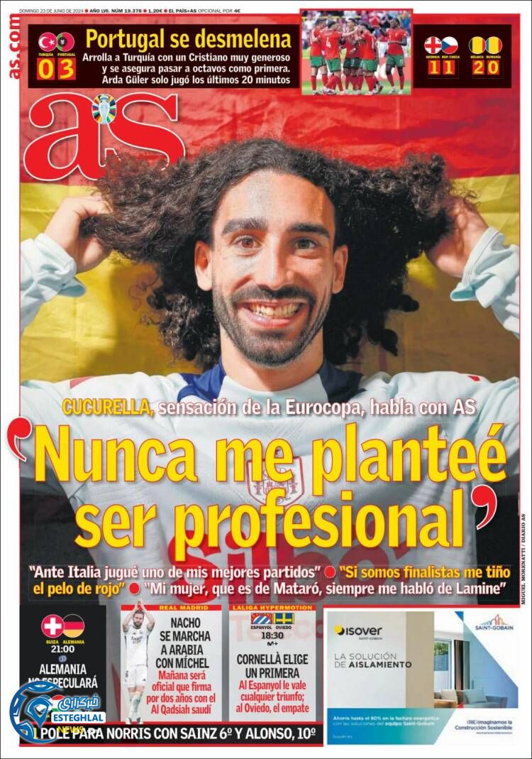 روزنامه ورزشی آ اس یکشنبه 3 تیر 1403 