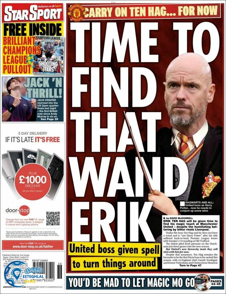 روزنامه ورزشی استار اسپورت سه شنبه 13 شهریور 1403 