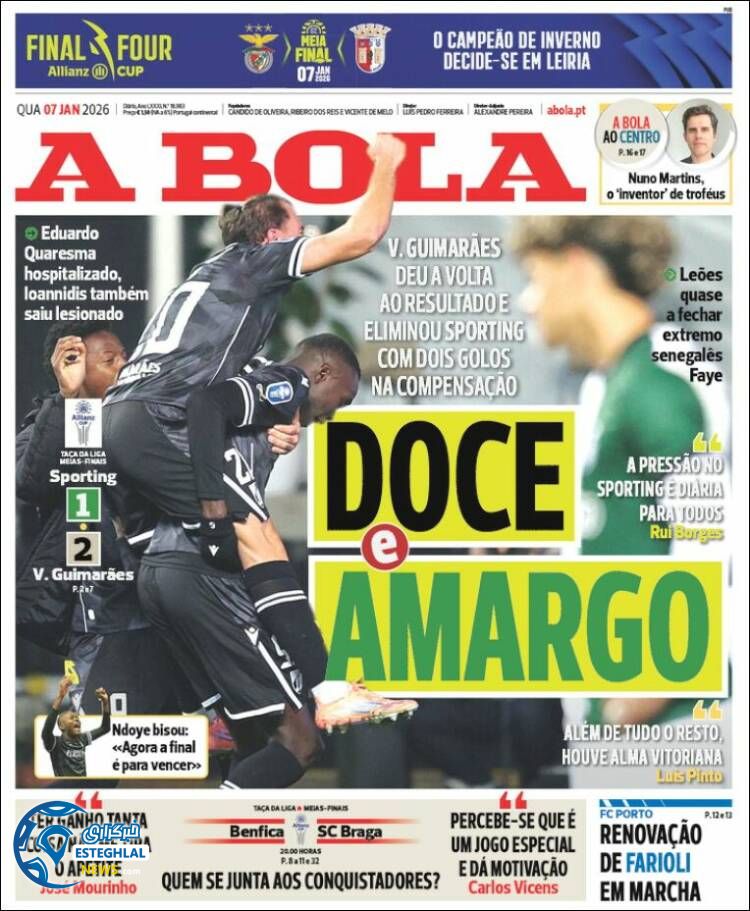 روزنامه  ورزشی آبولا  چهارشنبه 17 دی 1404 