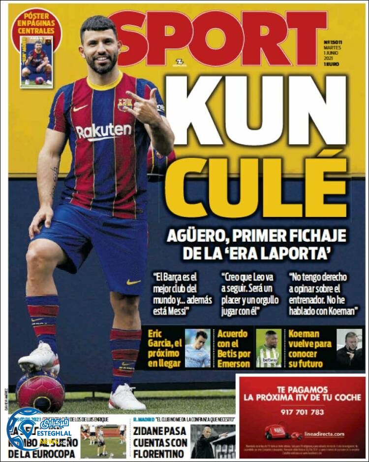 روزنامه ورزشی اسپورت سه شنبه 11 خرداد 1400