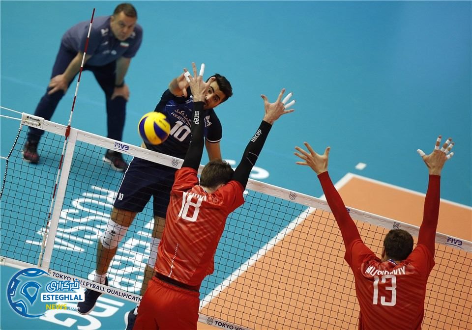 دیدار تیم های ملی والیبال روسیه و ایران