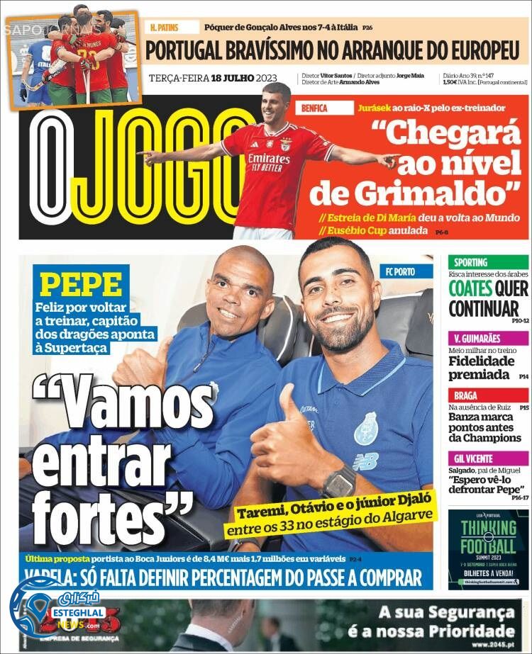 روزنامه ورزشی اوجوگو سه شنبه 27 تیر 1402 