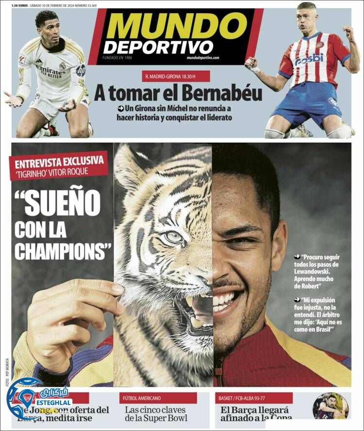 روزنامه ورزشی موندو دپورتیوو  شنبه 21 بهمن 1402 