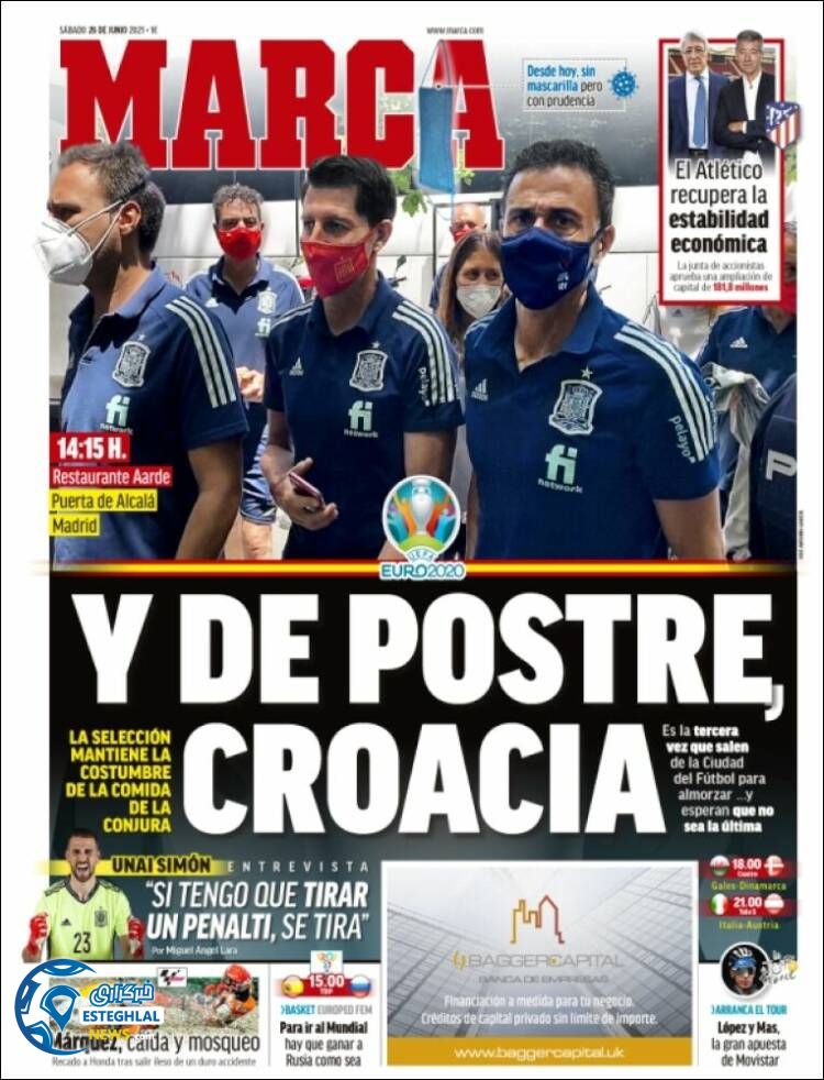 روزنامه ورزشی مارکا شنبه 5 تیر 1400