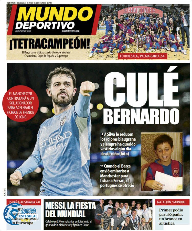 روزنامه ورزشی موندو دپورتیوو یکشنبه 5 تیر 1401