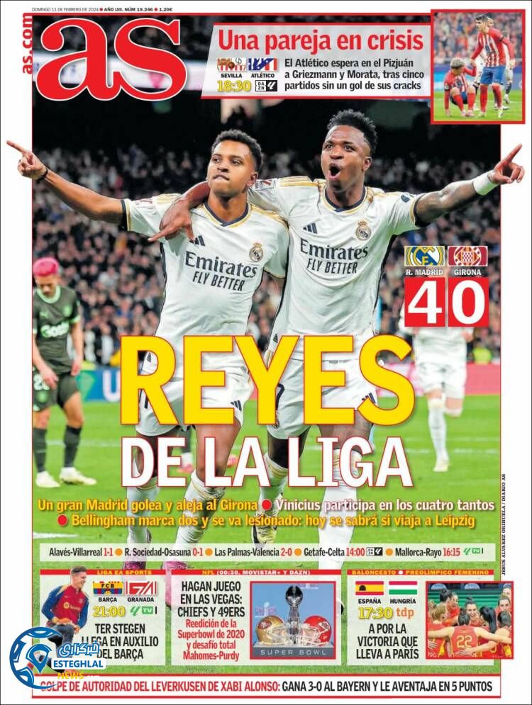 روزنامه ورزشی آ اس یکشنبه 22 بهمن 1402 