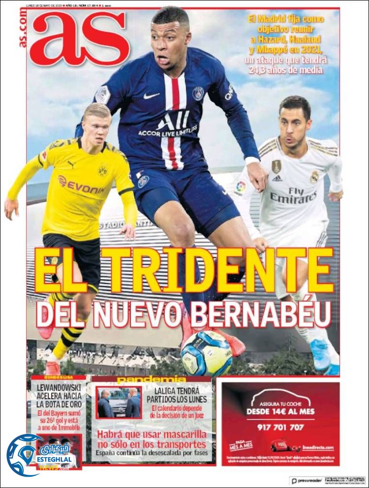 روزنامه ورزشی آاس دوشنبه 29 اردیبهشت 1399