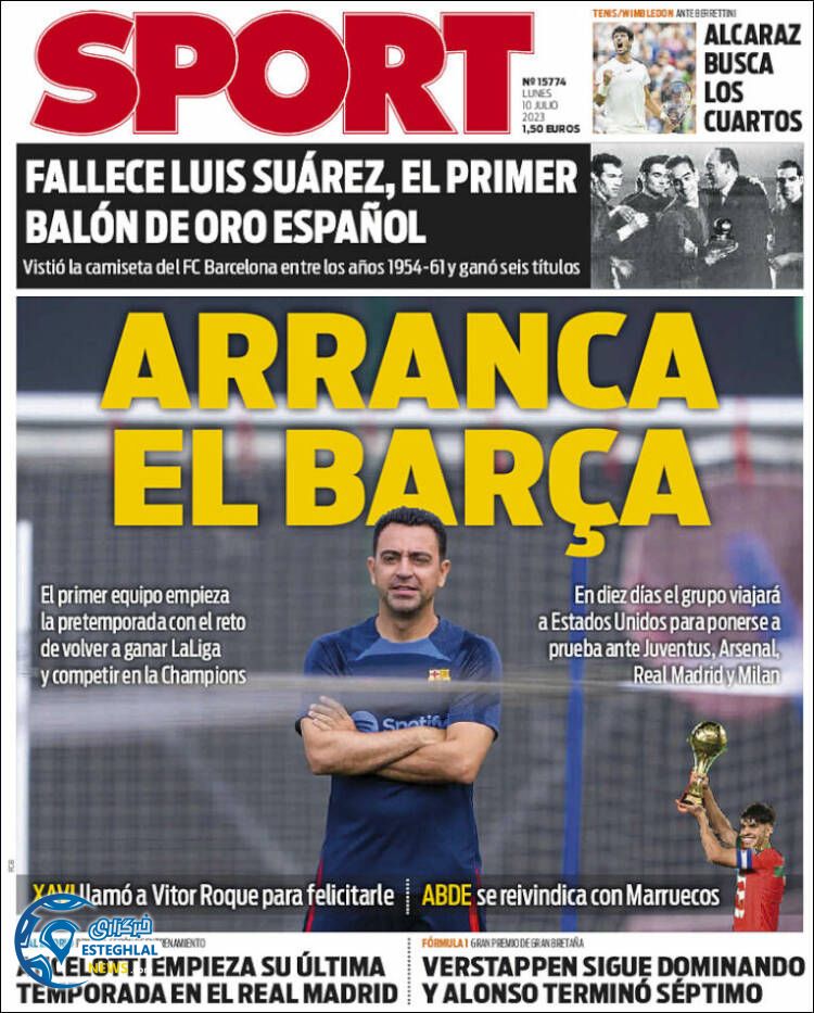 روزنامه ورزشی اسپورت دوشنبه 19 تیر 1402 