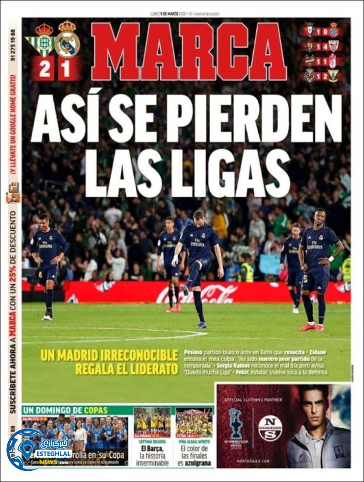 روزنامه ورزشی مارکا دوشنبه 19 اسفند 1398