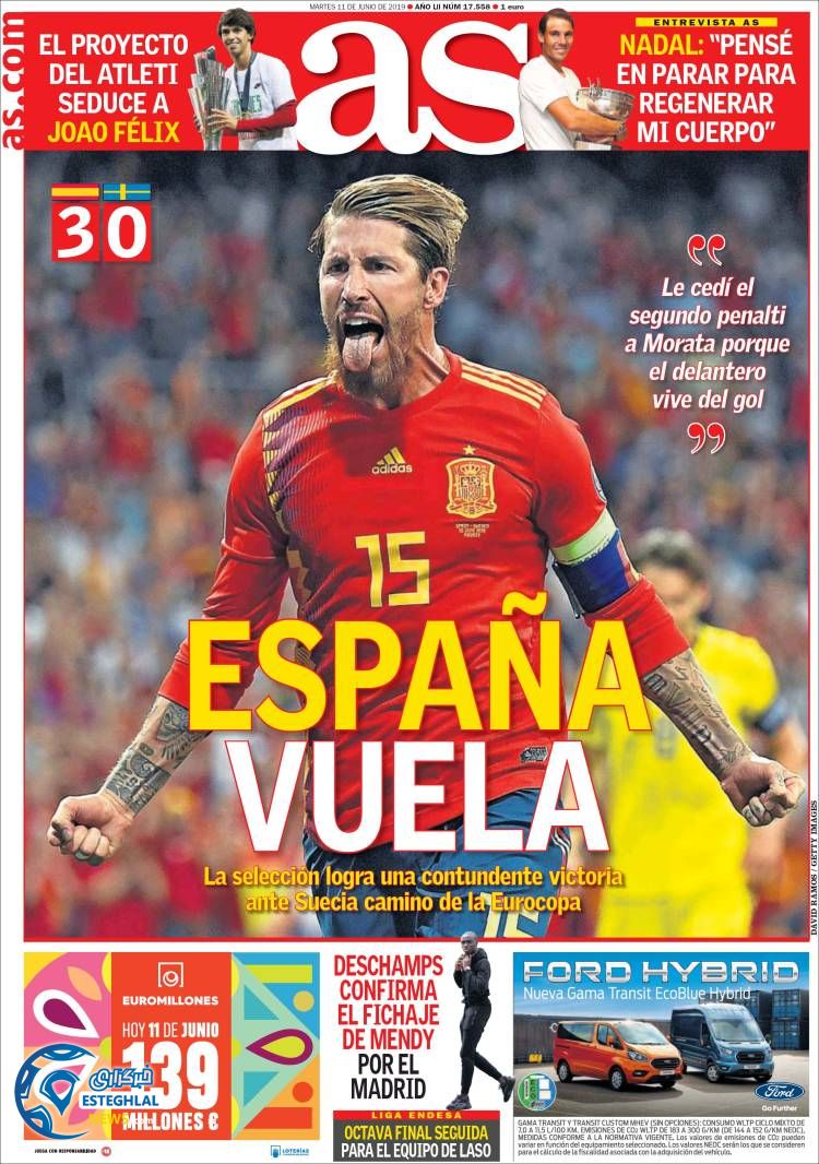 روزنامه ورزشی آاس سه شنبه 21 خرداد 1398