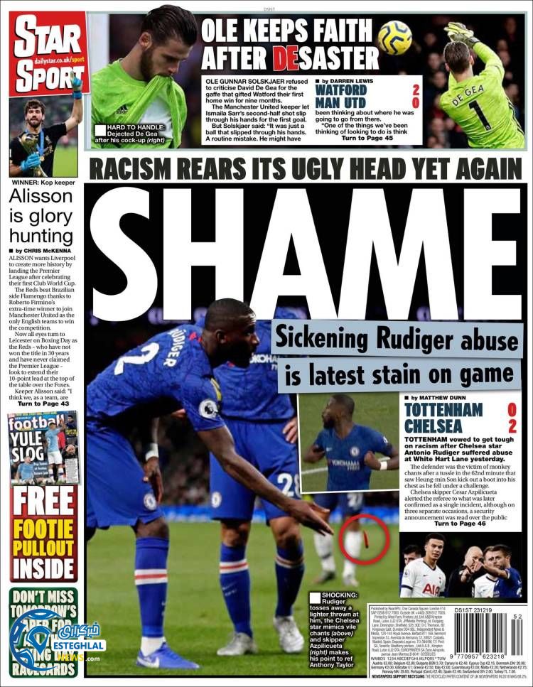 روزنامه ورزشی استار اسپورت دوشنبه 2 دی 1398