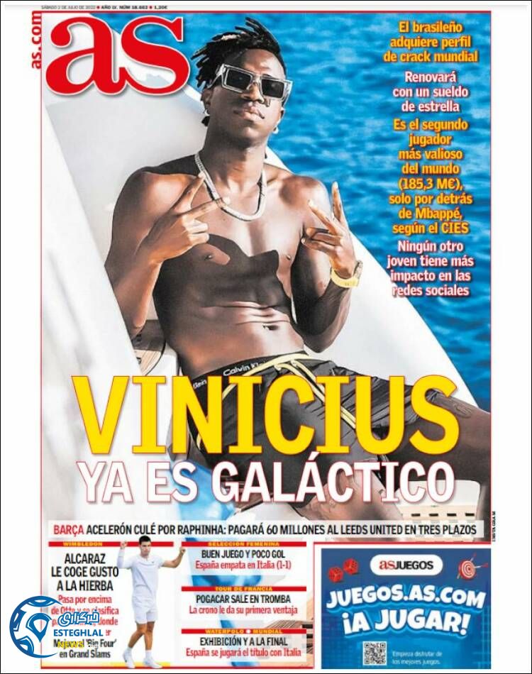 روزنامه ورزشی آ اس شنبه 11 تیر 1401