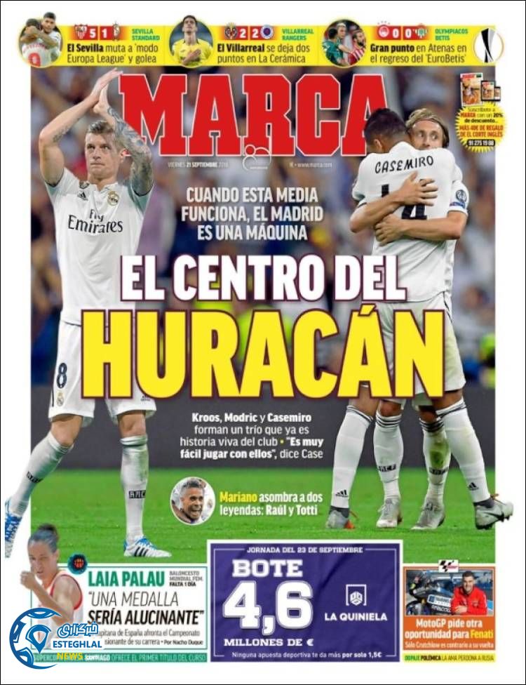 روزنامه ورزشی مارکا جمعه 30 شهریور 1397