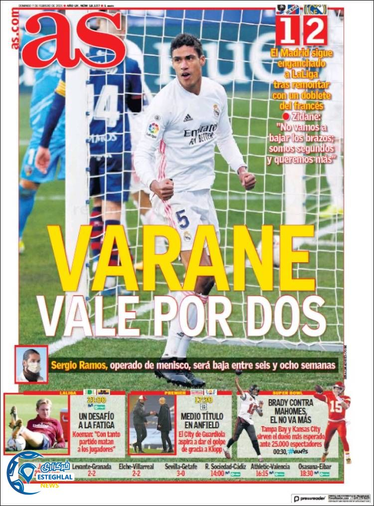 روزنامه ورزشی آاس یکشنبه 19 بهمن 1399