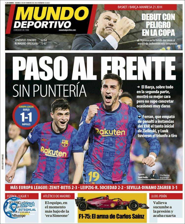 روزنامه ورزشی موندو دپورتیوو جمعه 29 بهمن 1400