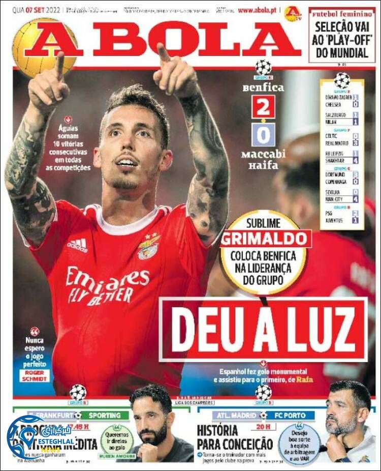 روزنامه ورزشی آبولا چهارشنبه 16 شهریور 1401