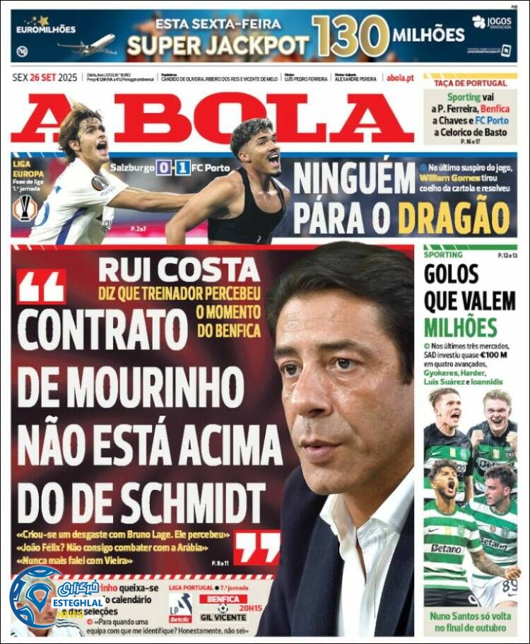 روزنامه ورزشی آبولا  جمعه 4 مهر 1404 