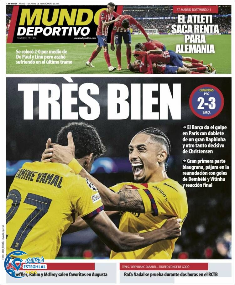 روزنامه ورزشی موندو دپورتیوو پنجشنبه 23 فروردین 1403 