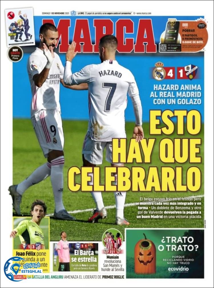 روزنامه ورزشی مارکا یکشنبه 11 آبان&nbsp;1399.