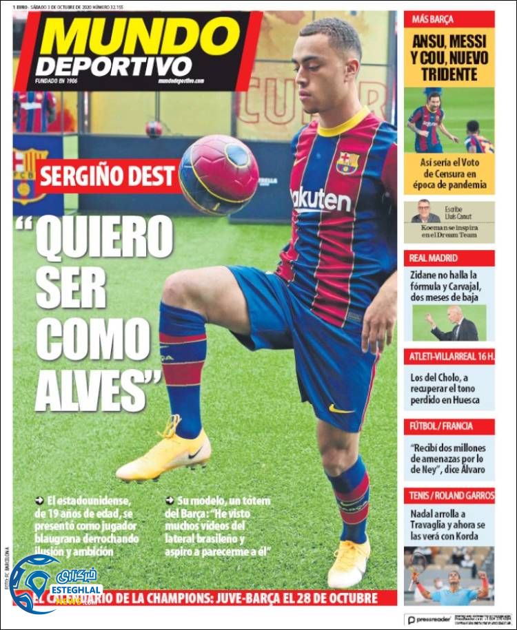 روزنامه ورزشی موندو دپورتیوو شنبه 12 مهر 1399