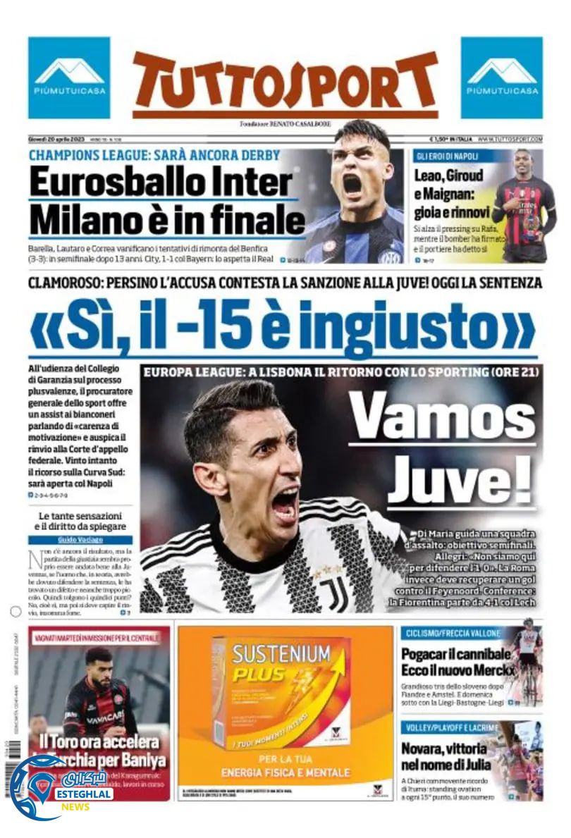 روزنامه ورزشی توتو اسپورت پنجشنبه 31 فروردین 1402 