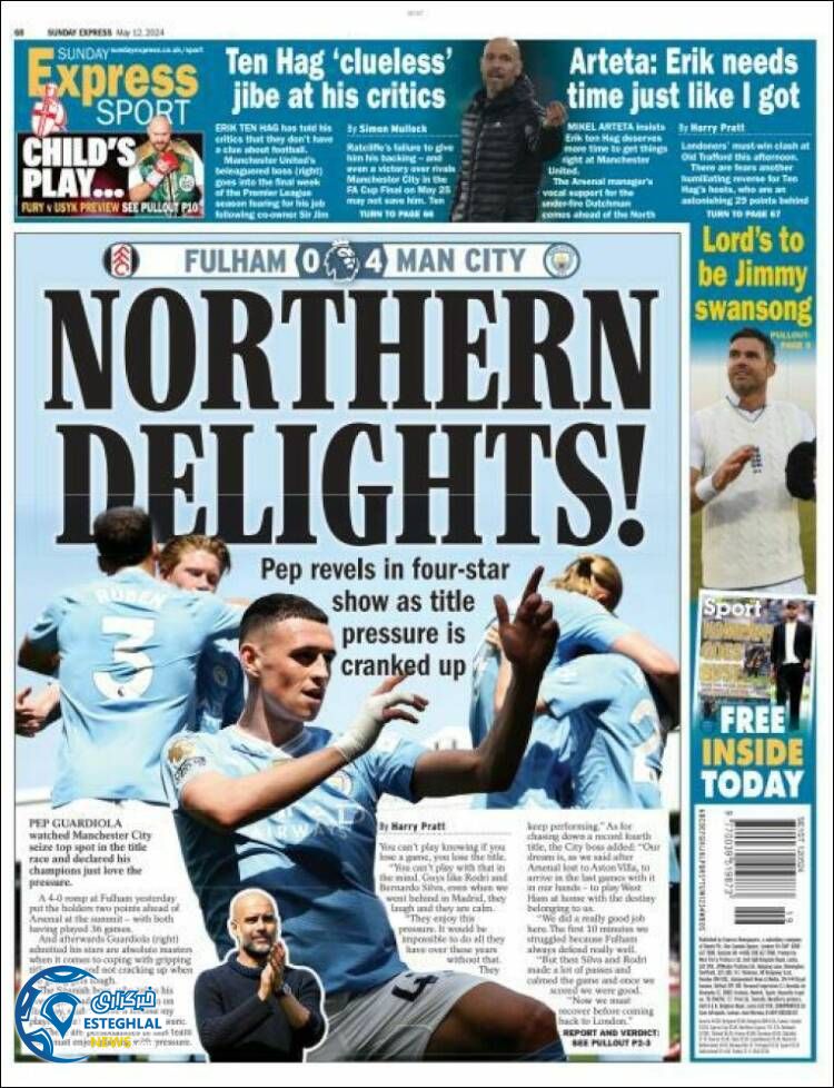 روزنامه ورزشی اکسپرس اسپورت یکشنبه 23 اردیبهشت 1403 