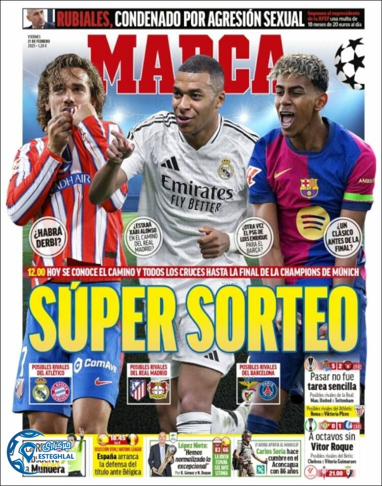 روزنامه  ورزشی مارکا جمعه 3 اسفند 1403 