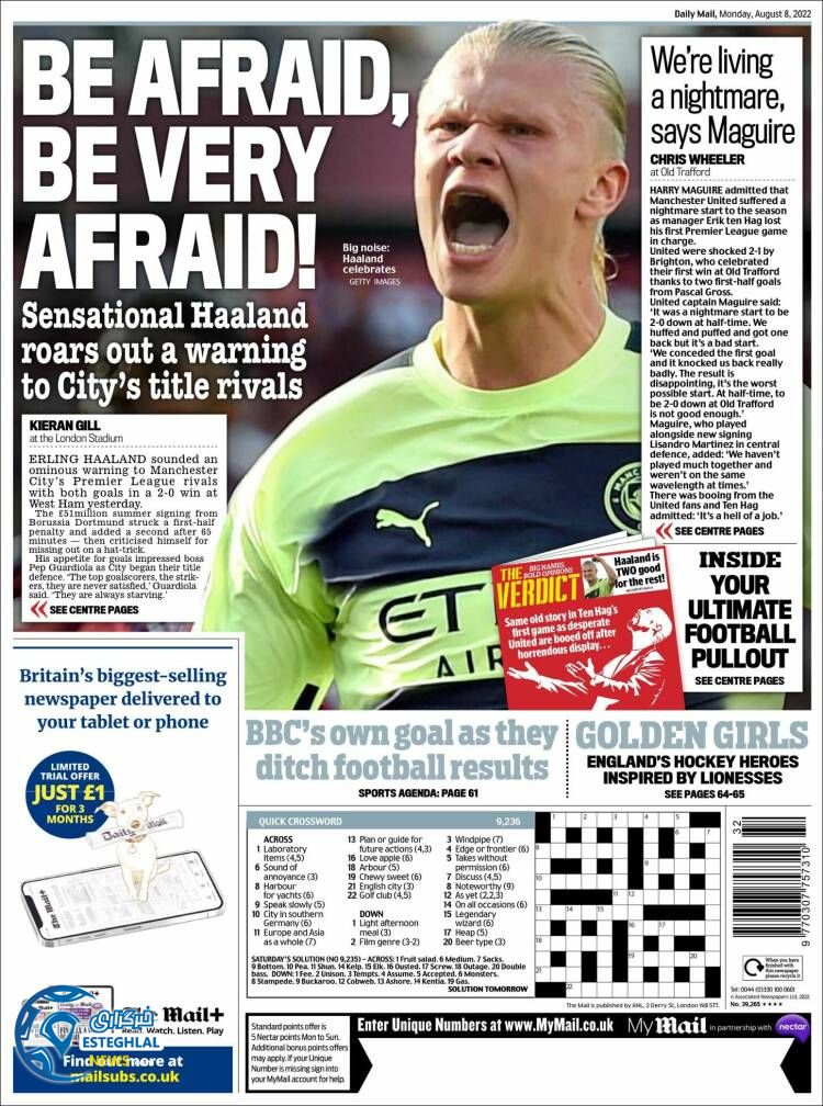 روزنامه ورزشی مایل اسپورت دوشنبه 17 مرداد 1401