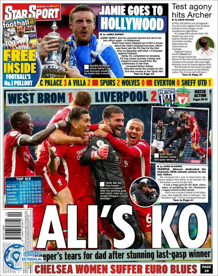 روزنامه ورزشی استار اسپورت دوشنبه 27 اردیبهشت 1400