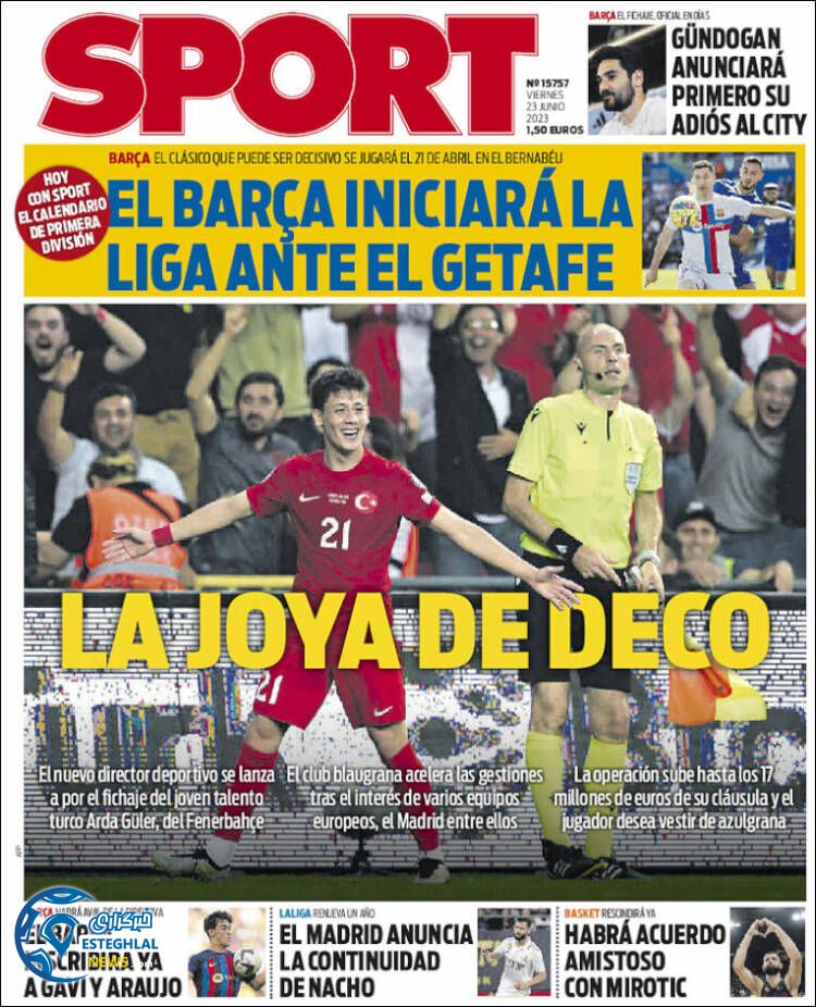 روزنامه ورزشی اسپورت جمعه 2 تیر 1402 