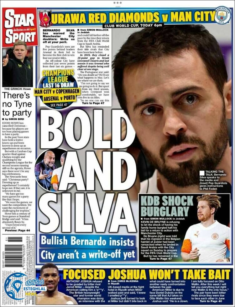 روزنامه ورزشی استار اسپورت سه شنبه 28 آذر 1402 