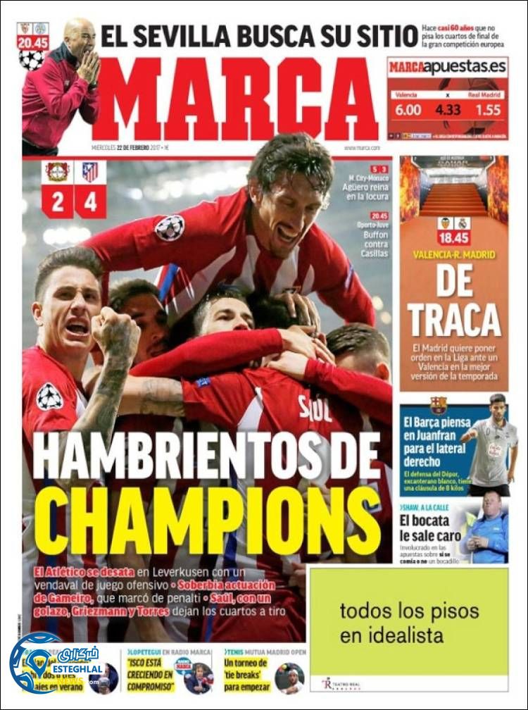 گیشه روزنامه های ورزشی جهان 4 اسفند