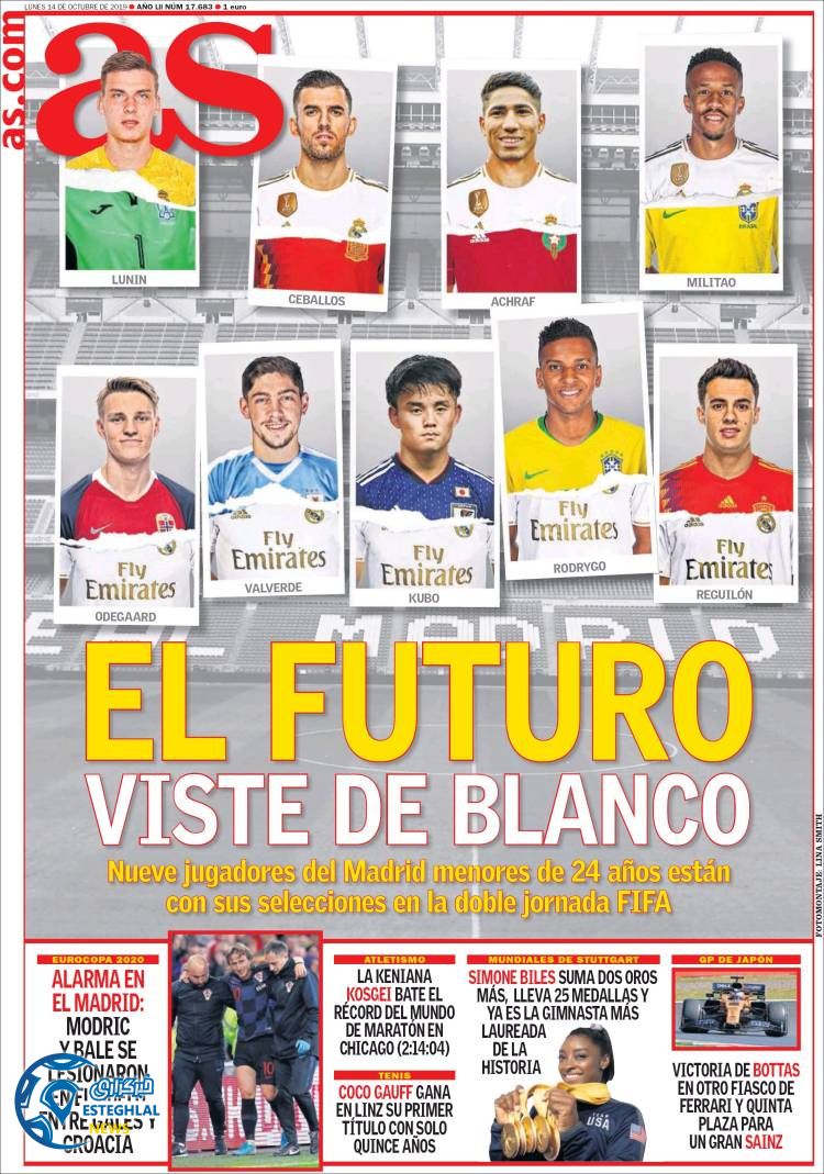 روزنامه ورزشی آاس دوشنبه 22 مهر 1398