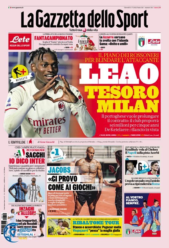 روزنامه ورزشی گاتزتا دلو اسپورت پنجشنبه 23 تیر 1401