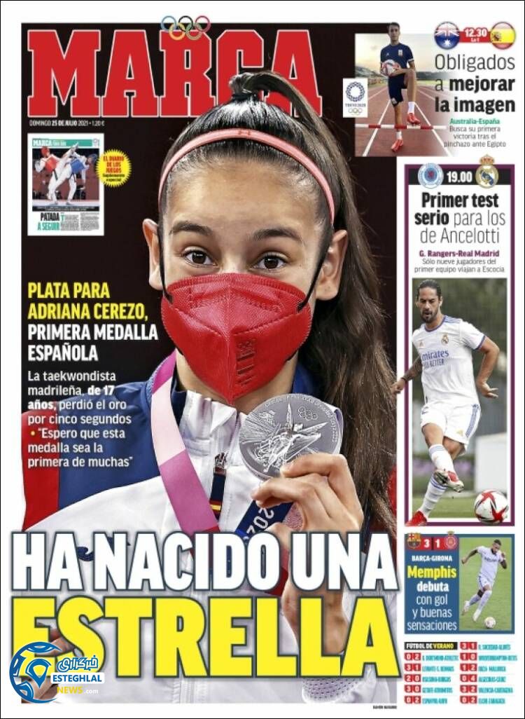 روزنامه ورزشی مارکا یکشنبه 3 مرداد 1400