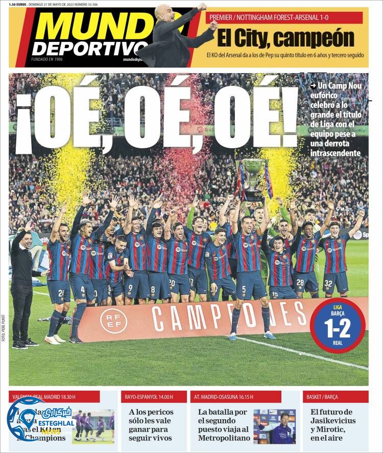 روزنامه ورزشی موندودپورتیوو یکشنبه 31 اردیبهشت 1402 