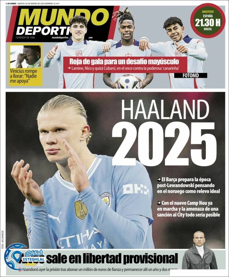 روزنامه ورزشی موندو دپورتیوو سه شنبه 7 فروردین 1403 