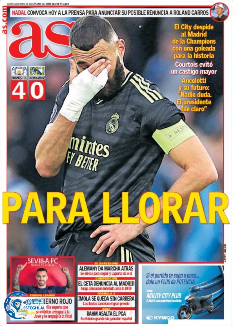 روزنامه ورزشی آ اس پنجشنبه 28 اردیبهشت 1402 