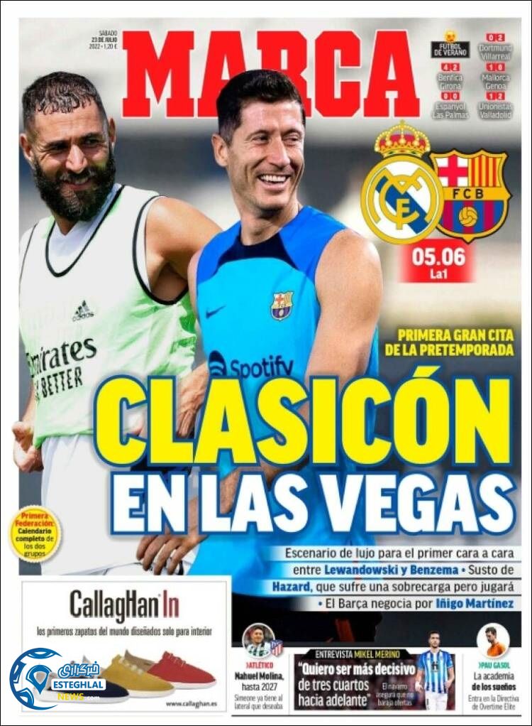 روزنامه  ورزشی مارکا شنبه 1 مرداد 1401