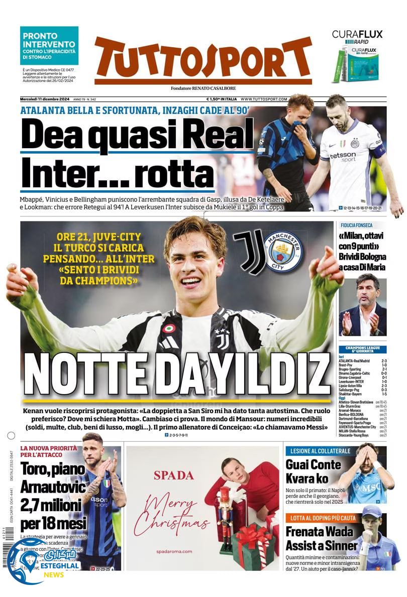 روزنامه  ورزشی توتو اسپورت چهارشنبه 21 آذر 1403 