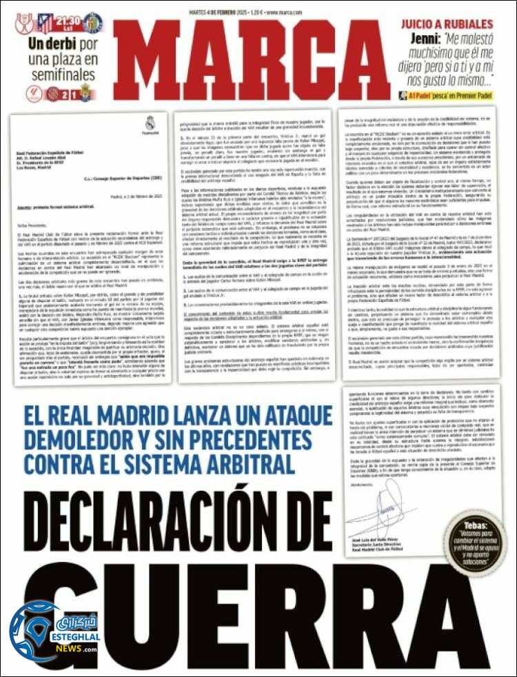 روزنامه  ورزشی مارکا سه شنبه 16 بهمن 1403 