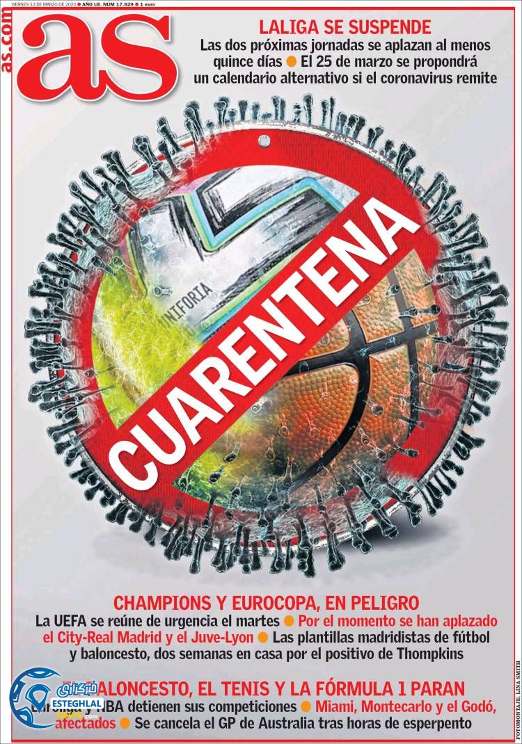 روزنامه ورزشی آاس جمعه 23 اسفند 1398