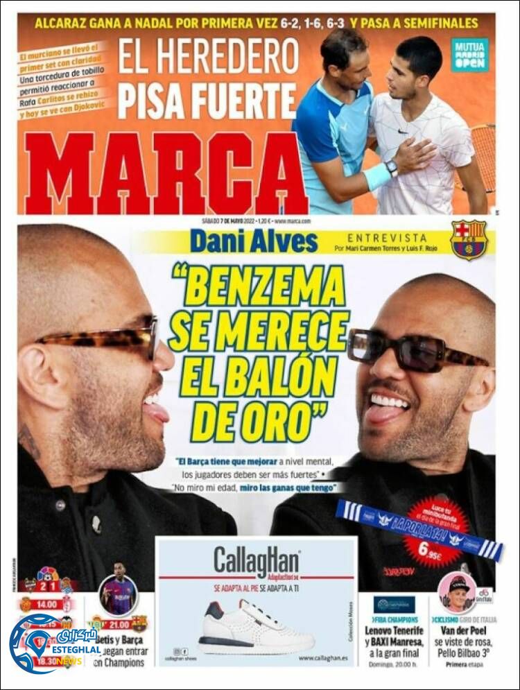 روزنامه  ورزشی مارکا شنبه 17 اردیبهشت 1401