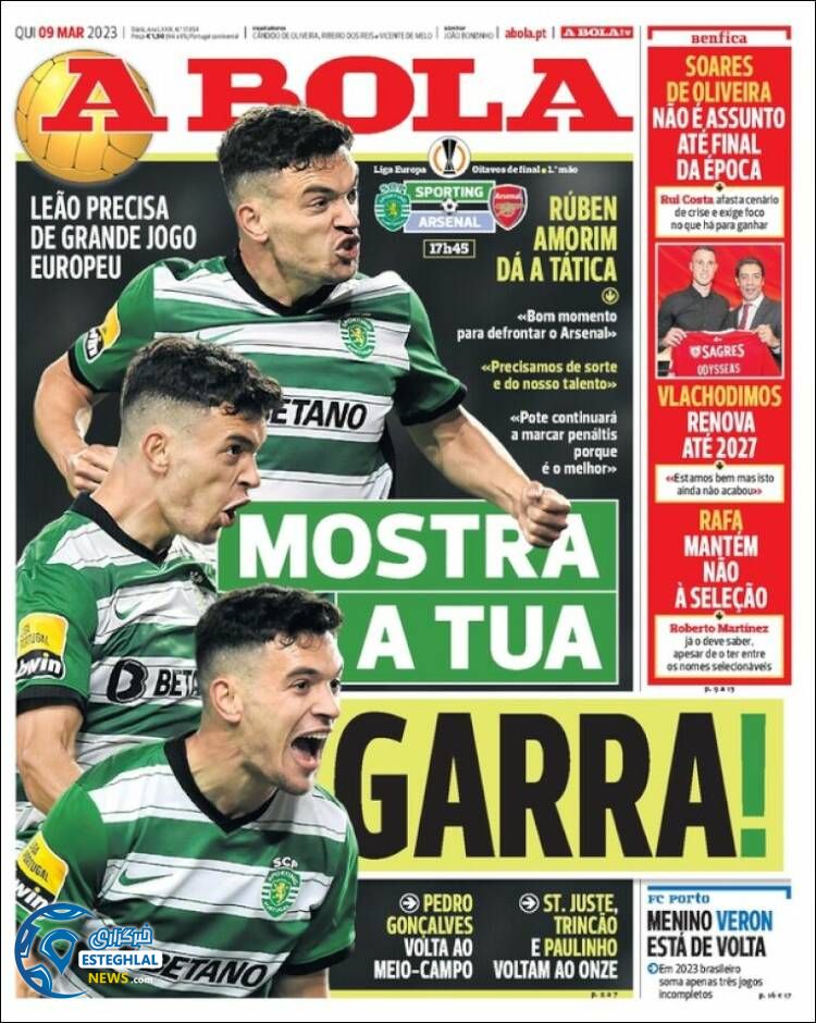 روزنامه ورزشی آبولا پنجشنبه 18 اسفند 1401 