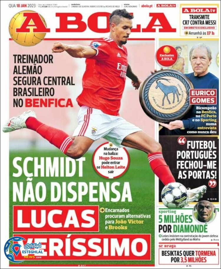 روزنامه ورزشی آبولا چهارشنبه 28 دی 1401 