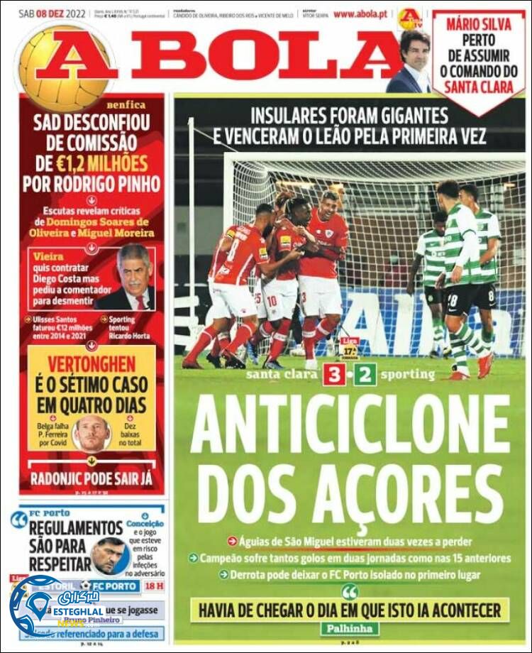 روزنامه ورزشی آبولا شنبه 18 دی 1400