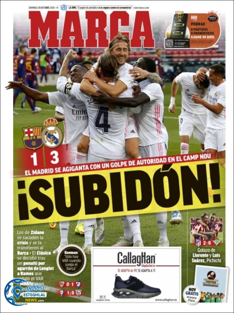 روزنامه ورزشی مارکا یکشنبه 4 آبان 1399