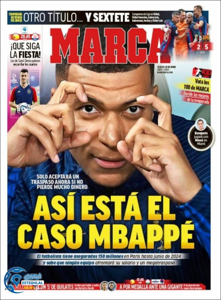 روزنامه ورزشی مارکا شنبه 3 تیر 1402 