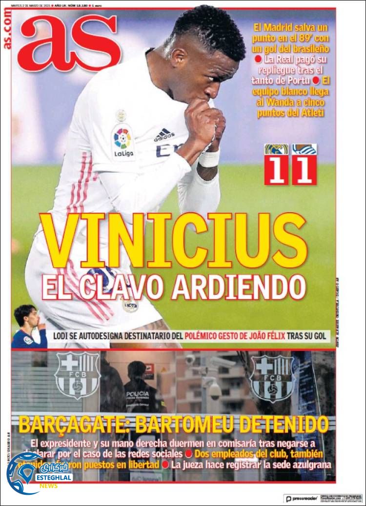 روزنامه ورزشی آاس سه شنبه 12 اسفند 1399